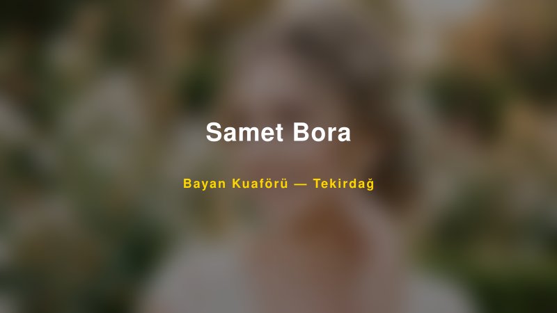 Samet Bora — Tekirdağ Kır Düğünü Mekanı Rehberi